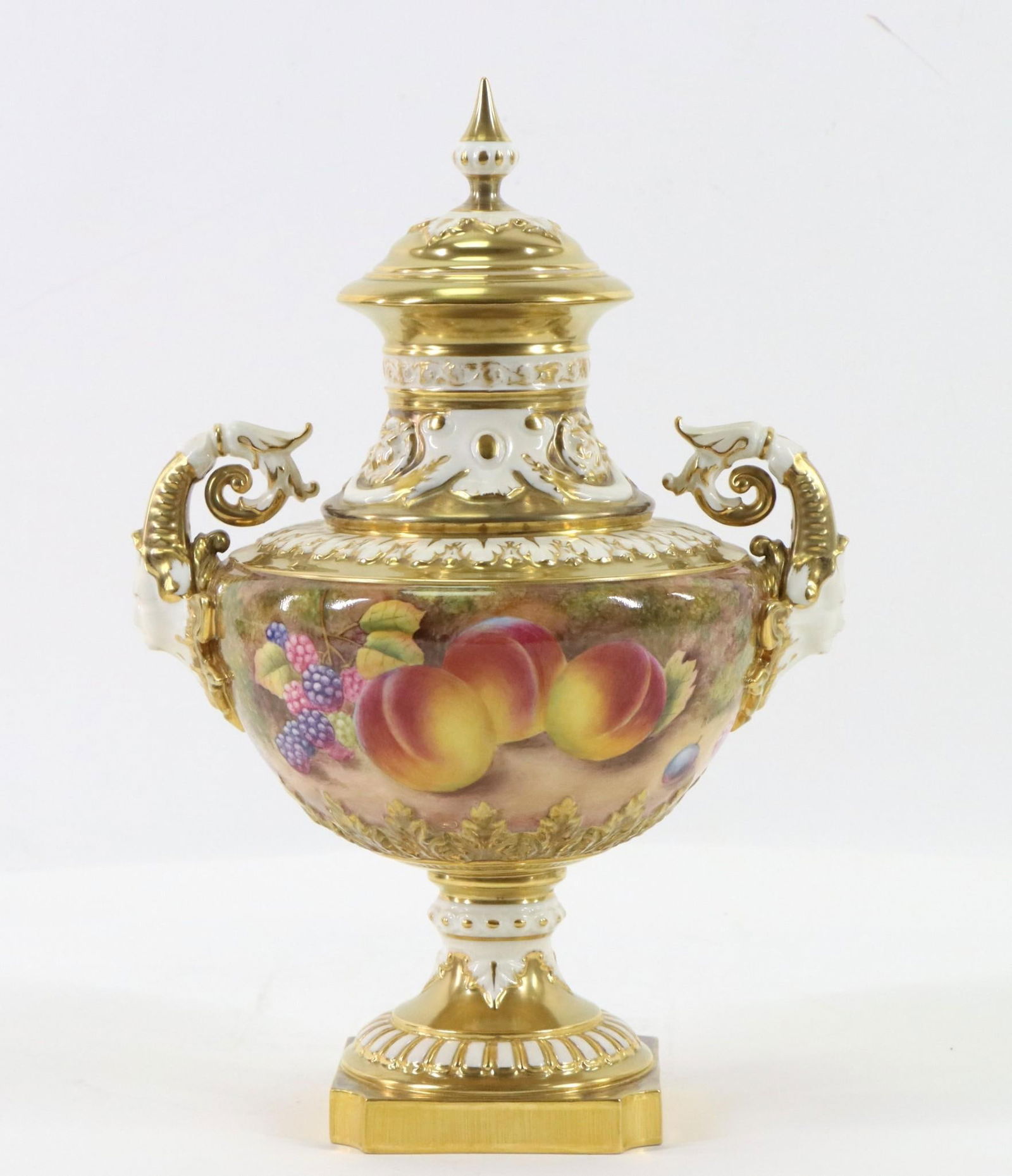 Royal Worcester Hand Painted Porcelain Urn (1 of 10)