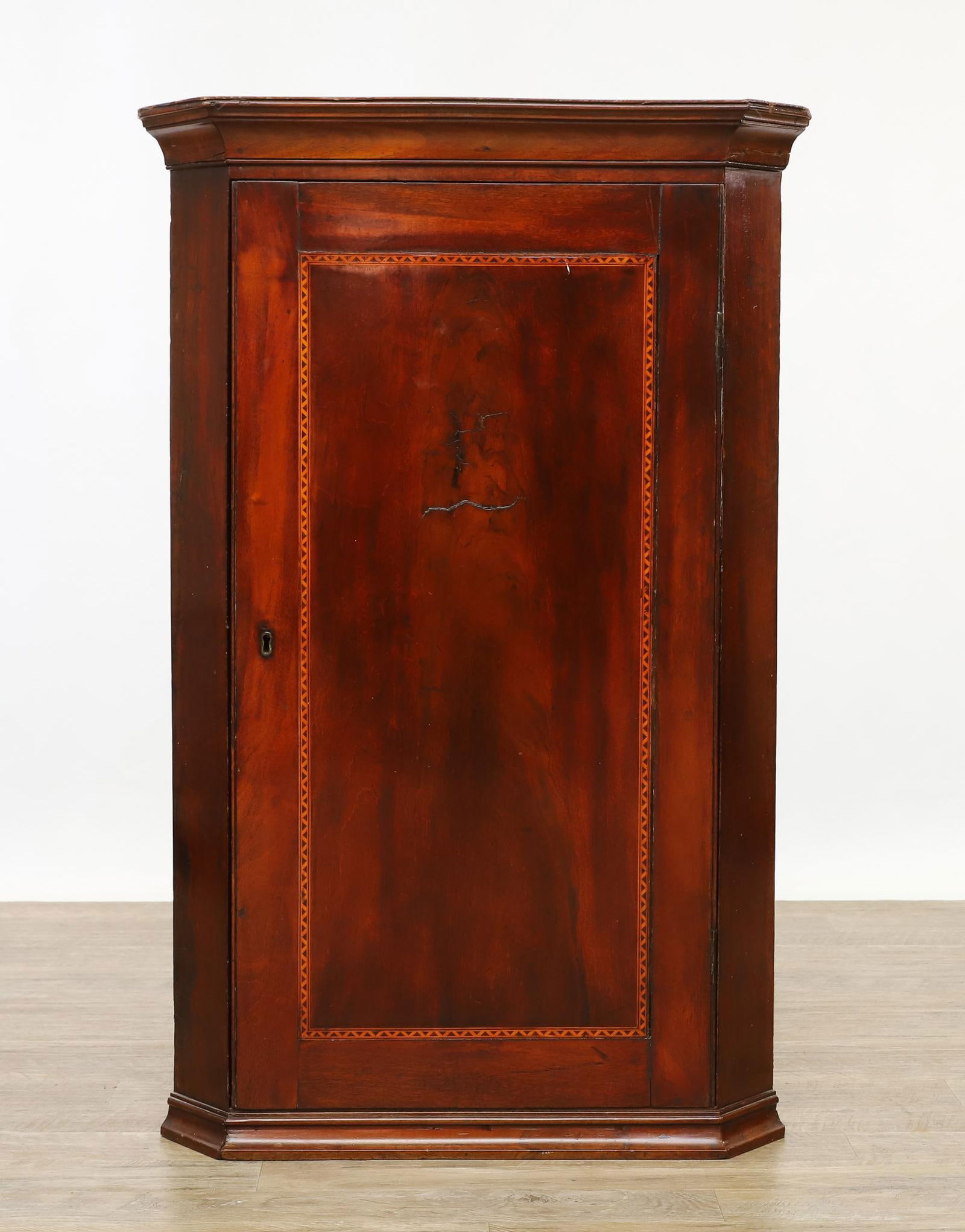 Regency Inlaid Mahogany Hanging Corner Cupboard (1 of 13)