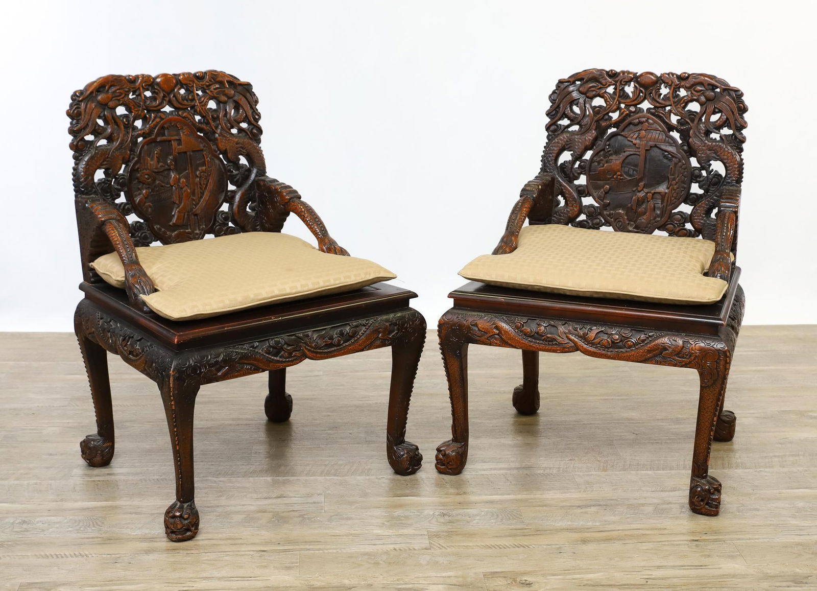 Carved Chinese Armchairs (1 of 18)