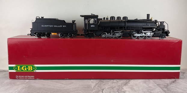 LGB Steam Engine: G gauge LGB 2-6-6-2 Sumpter Valley Mallet steam locomotive and tender #20892. Includes shipping box