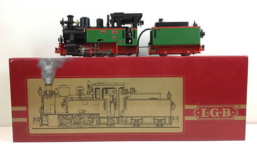 LGB Live Steam Engine: G gauge, LGB 0-6-0 Aster Frank live steam engine #2901.