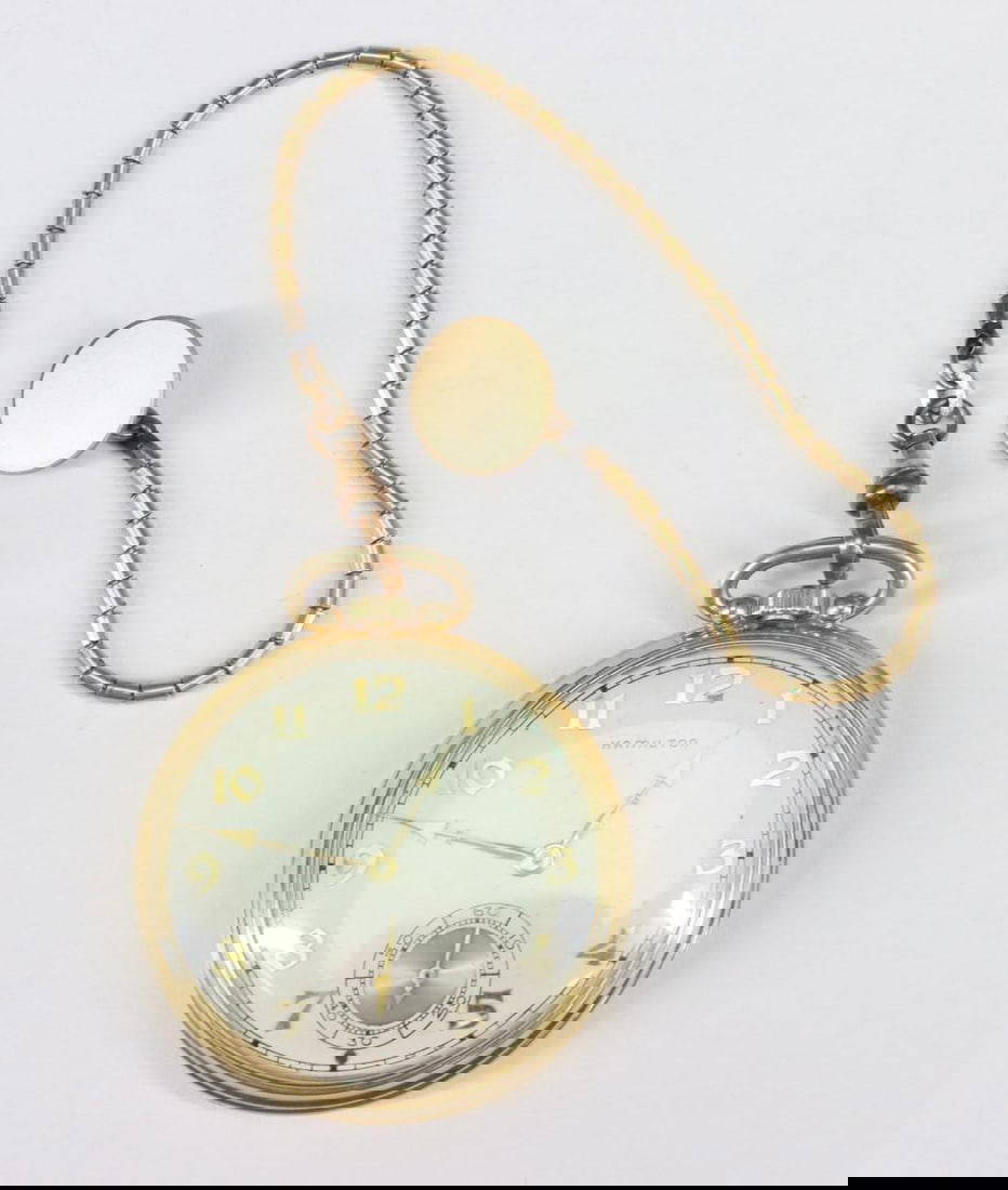 Hamilton 14k Gold Pocket Watch Auction