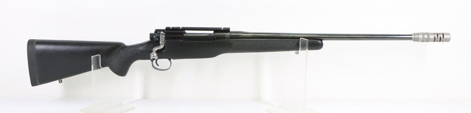 Century International Firearms Centurion P14 Bolt Action Rifle: 300 Win Mag, 23 1/4" bbl including Que Industries shockwave compensator (similar to Browning's Ballistic Optimizing system) SN 415047. 98% blue finish shows only light handling, good bore, Weaver styl