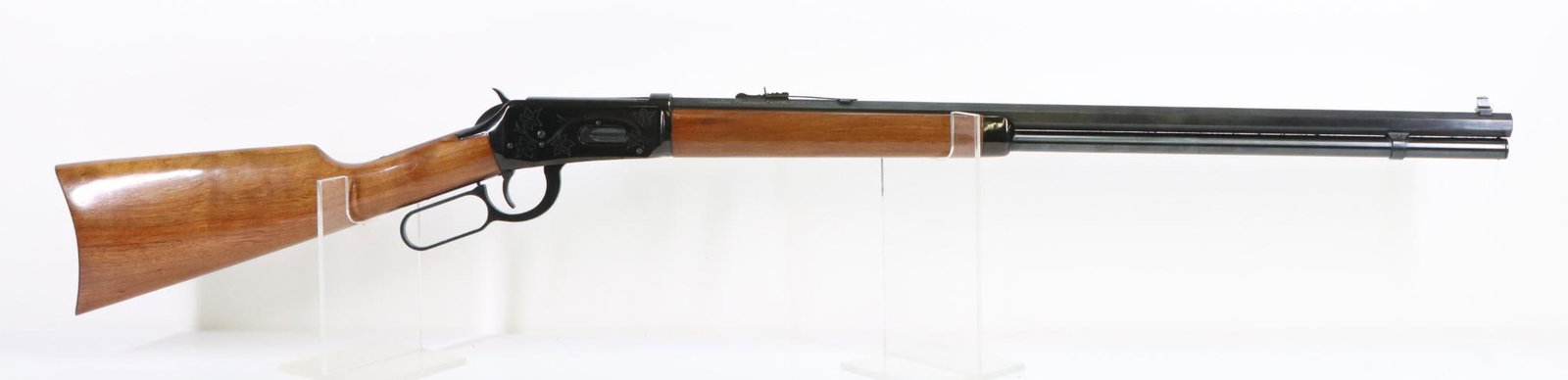 Winchester 94 Canadian Centennial 67 Carbine Lever Action Rifle: 30-30 Win, 26" Octagon bbl, SN 29475. 99% blue finish shows only a few small scratches on base of magazine tube, right side of breech engraved Canadian Centennial 1867-1967 and top tang engraved Canad
