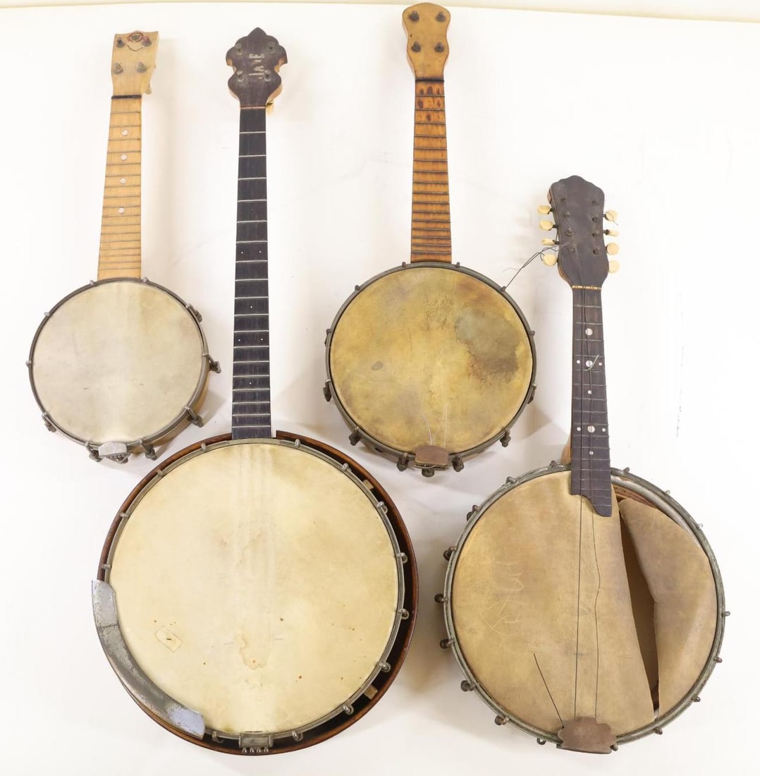 Lot of 4 Banjo Family Instruments (1 of 9)