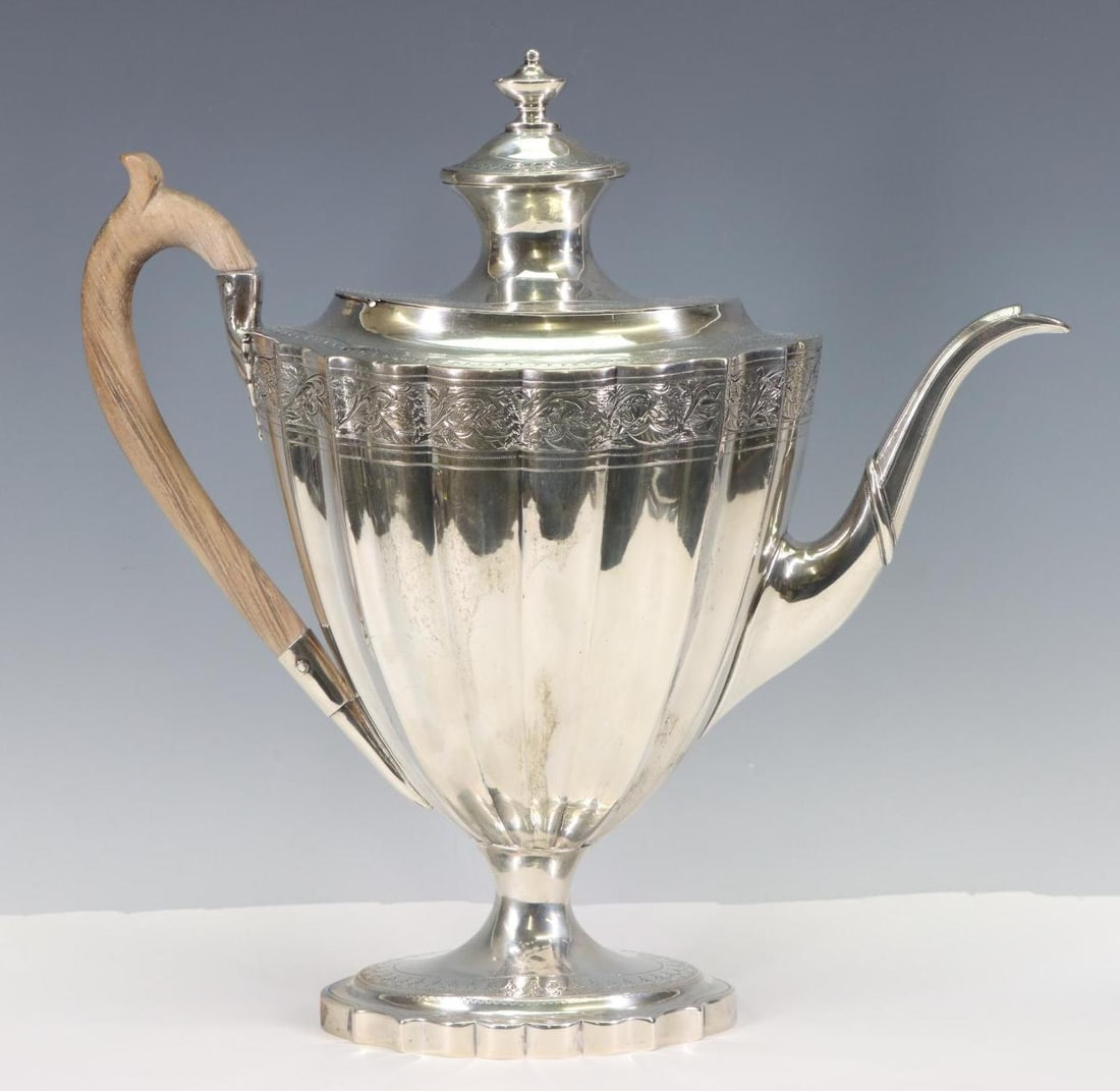 Georgian British Silver Coffee Pot (1 of 11)