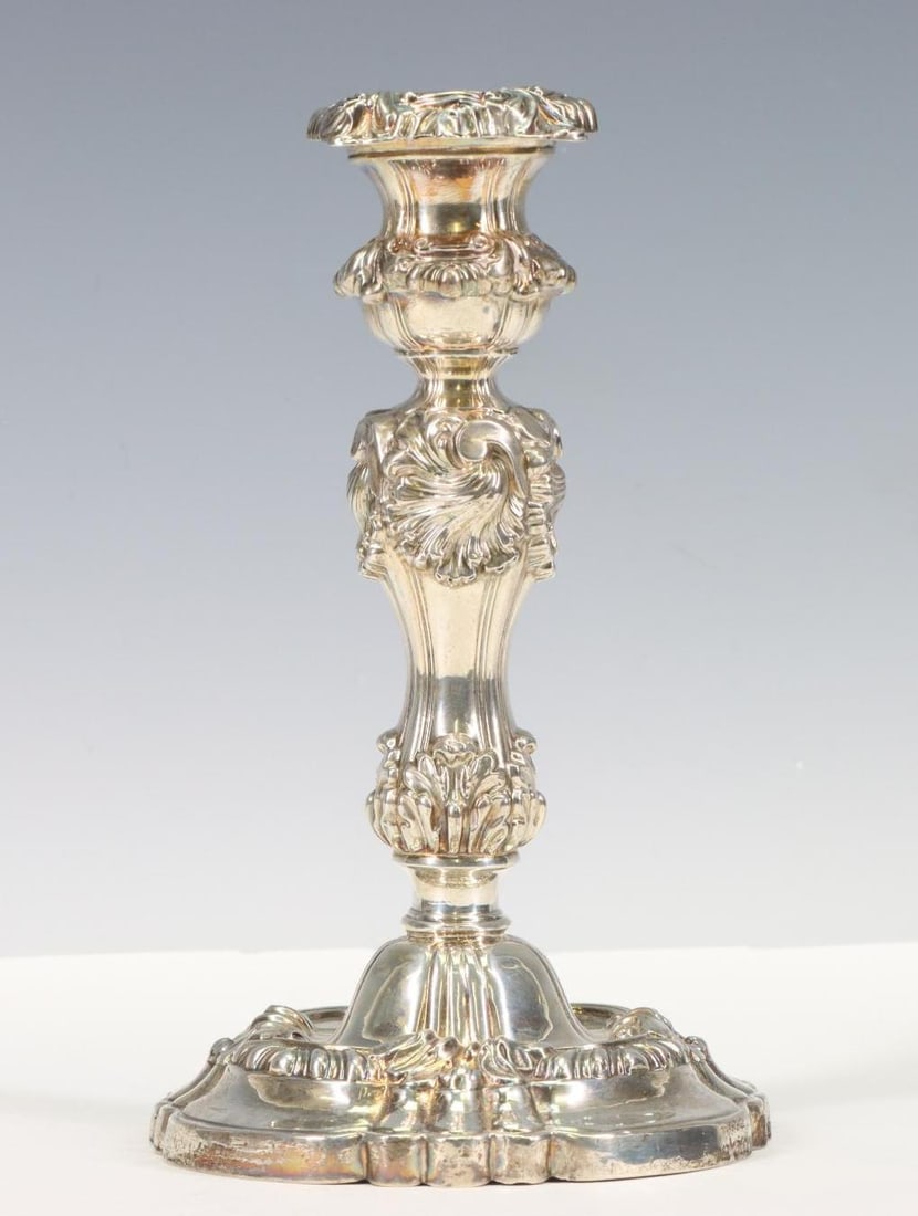 Regency British Sterling Silver Candlestick by John Watson (1 of 9)