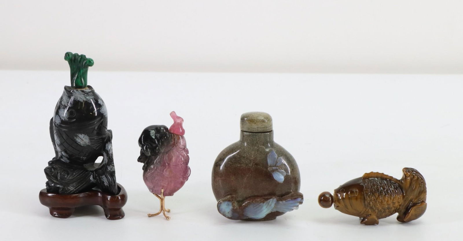 Chinese Carved Stone Snuff Bottles (1 of 4)