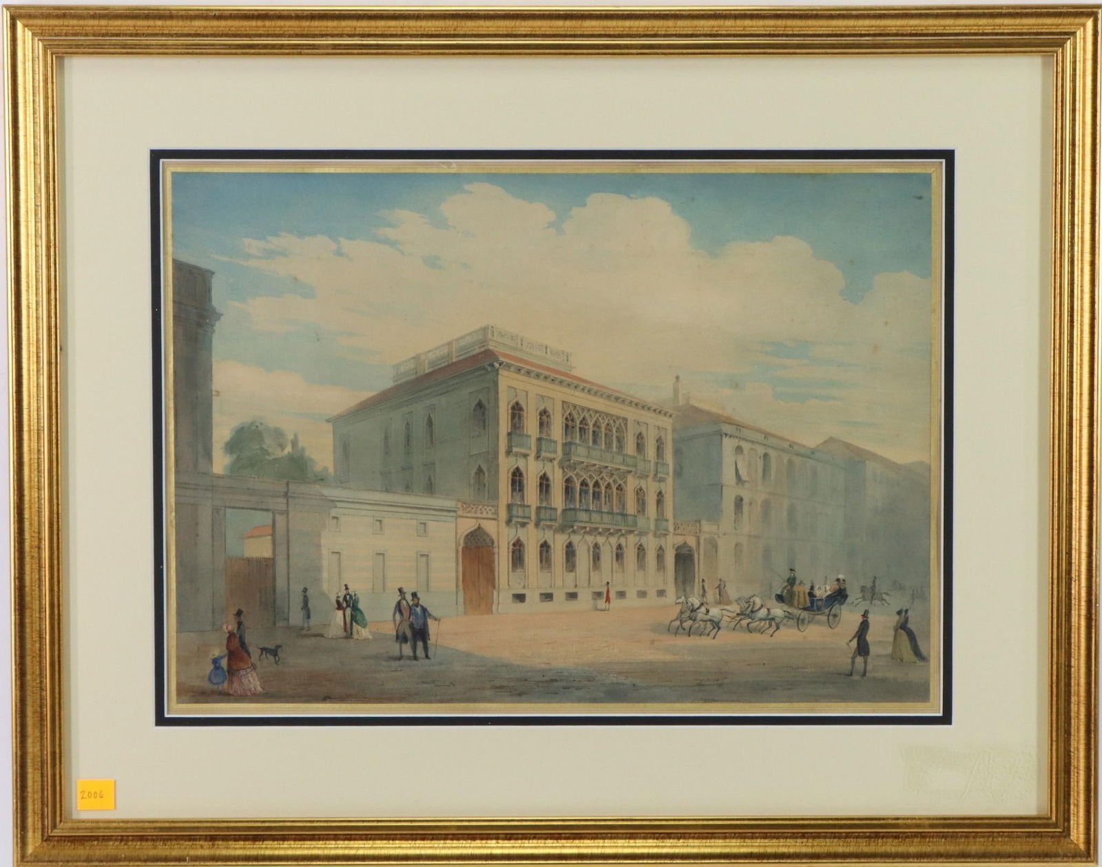 Early 19th Century Watercolor of English Street Scene (1 of 4)