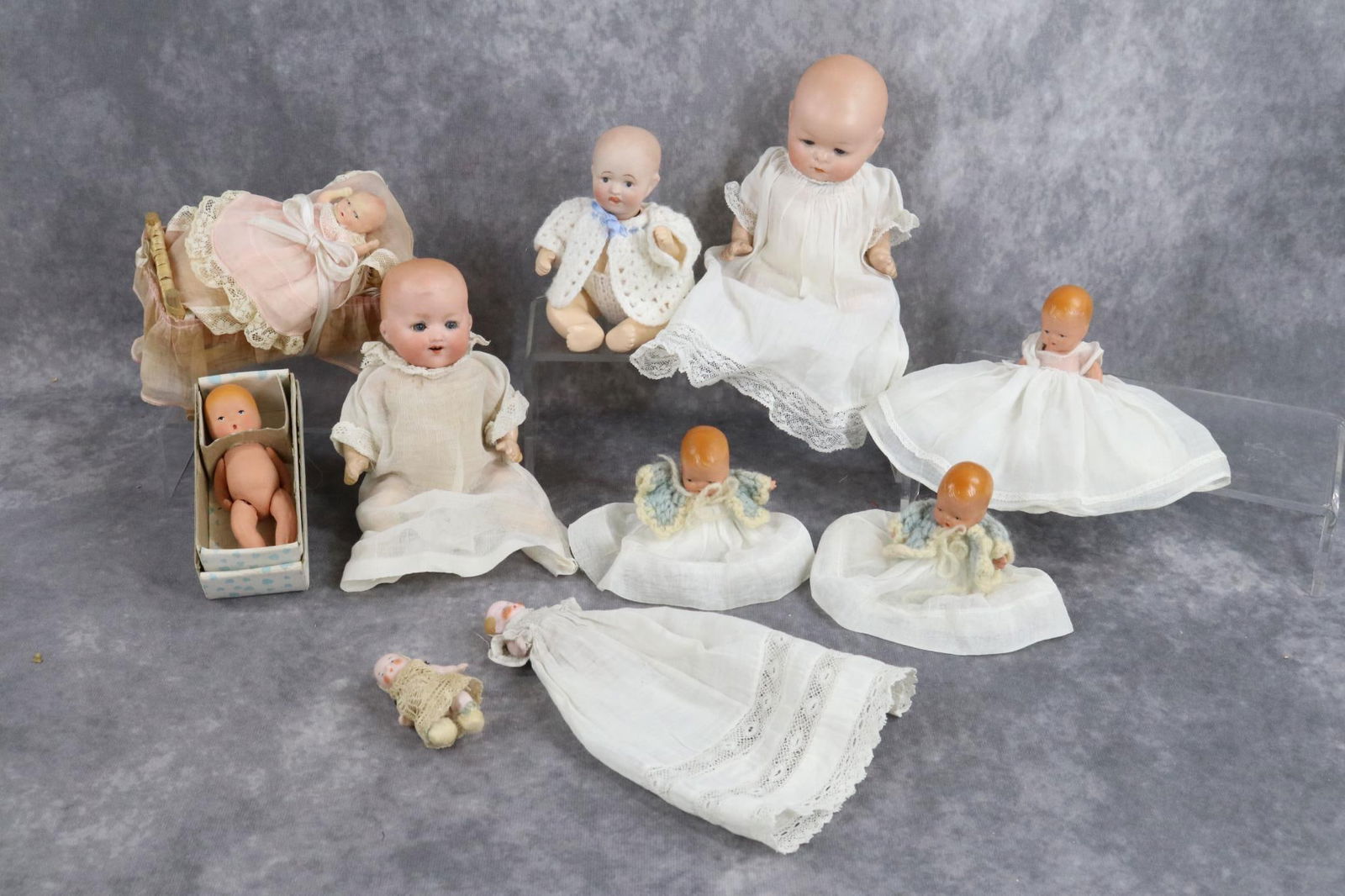 ANTIQUE BISQUE DOLLS - 8" UNDER. (1 of 20)