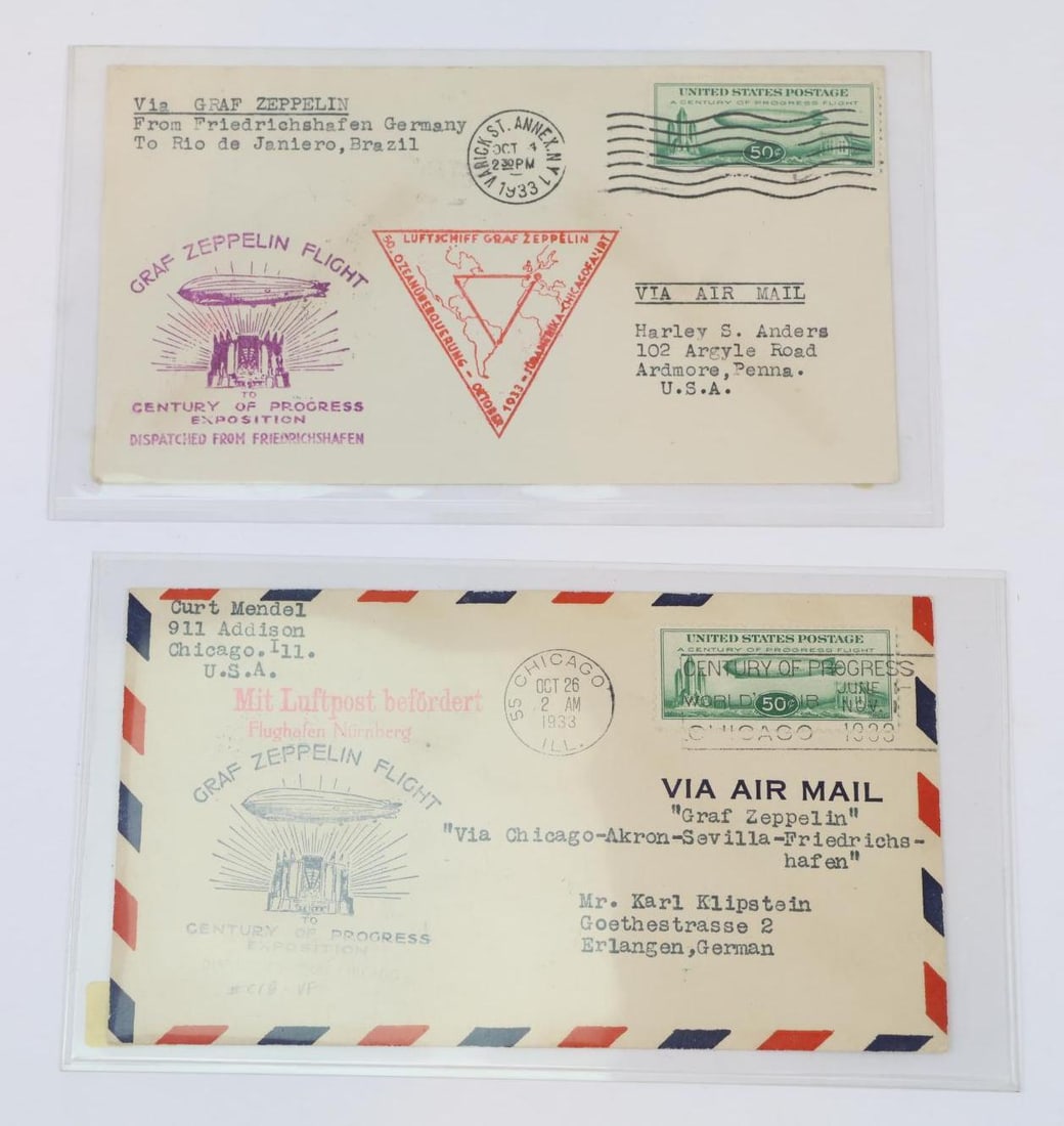 US Stamps C18 Zeppelin Covers (1 of 4)