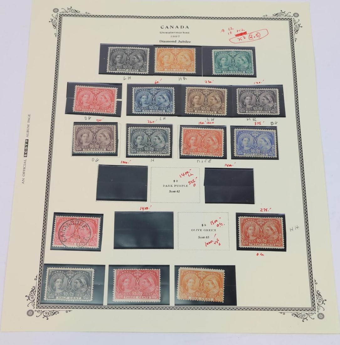 Worldwide Stamps, Canada #50-#60 (1 of 4)