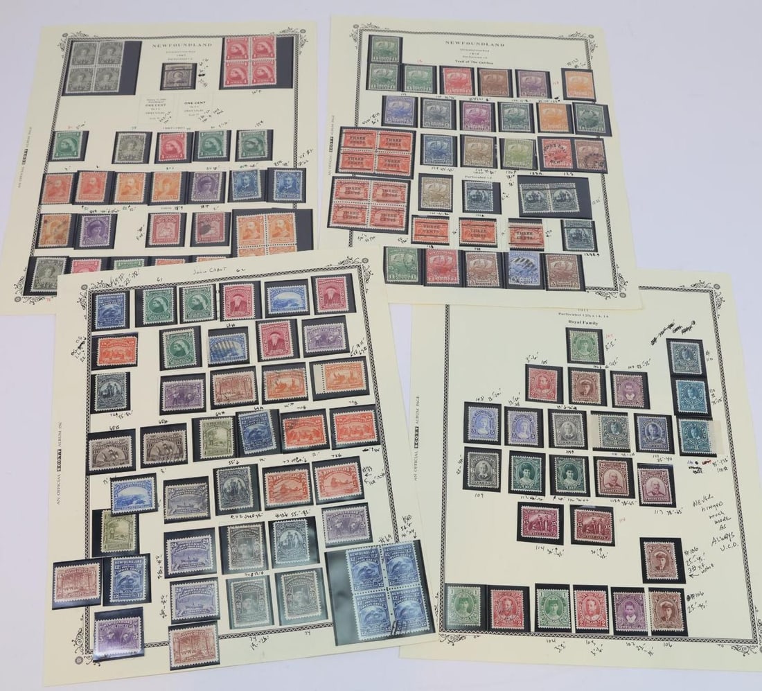 Worldwide Stamps, Canada Newfoundland #78 - #85, #104 - #126, Sets and Multiples (1 of 7)