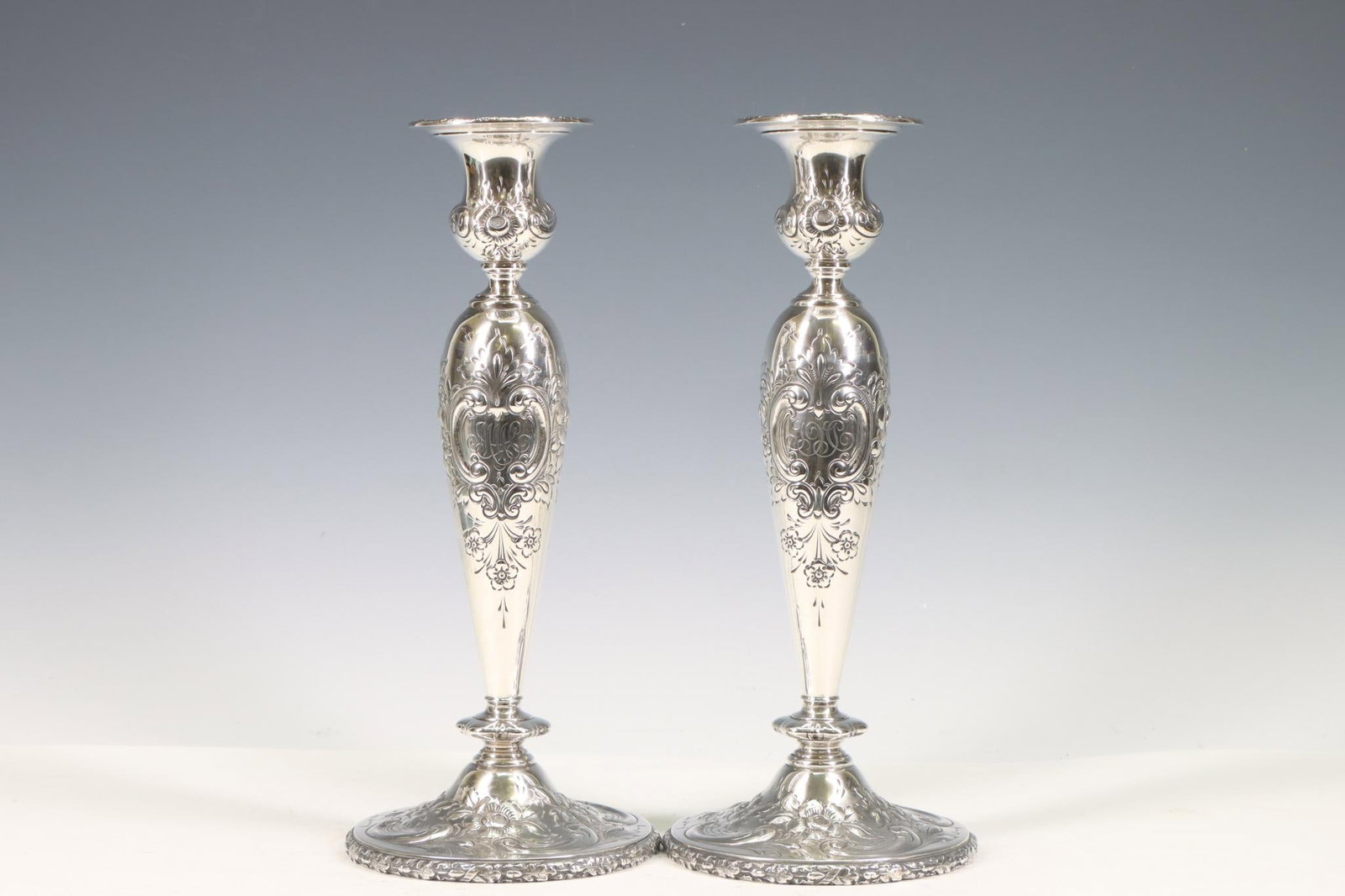 Reed and Barton "Flora" Sterling Silver Candlesticks (1 of 4)