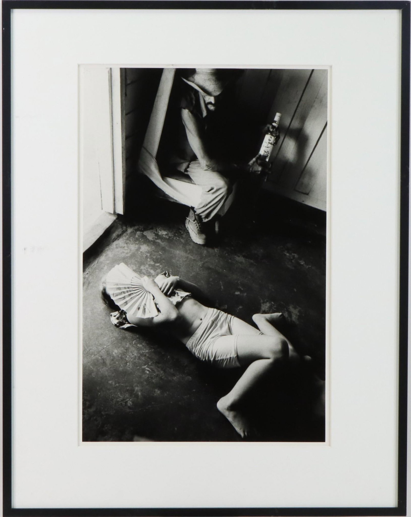 Susan Bank (b. 1938): Silver Gelatin print, "Guillermo and Niece" from photographer's "Cuba: Campo Adentro" series. 19"h x 12.5"w sight and 25.5"h x 20.25"w framed (no glass)