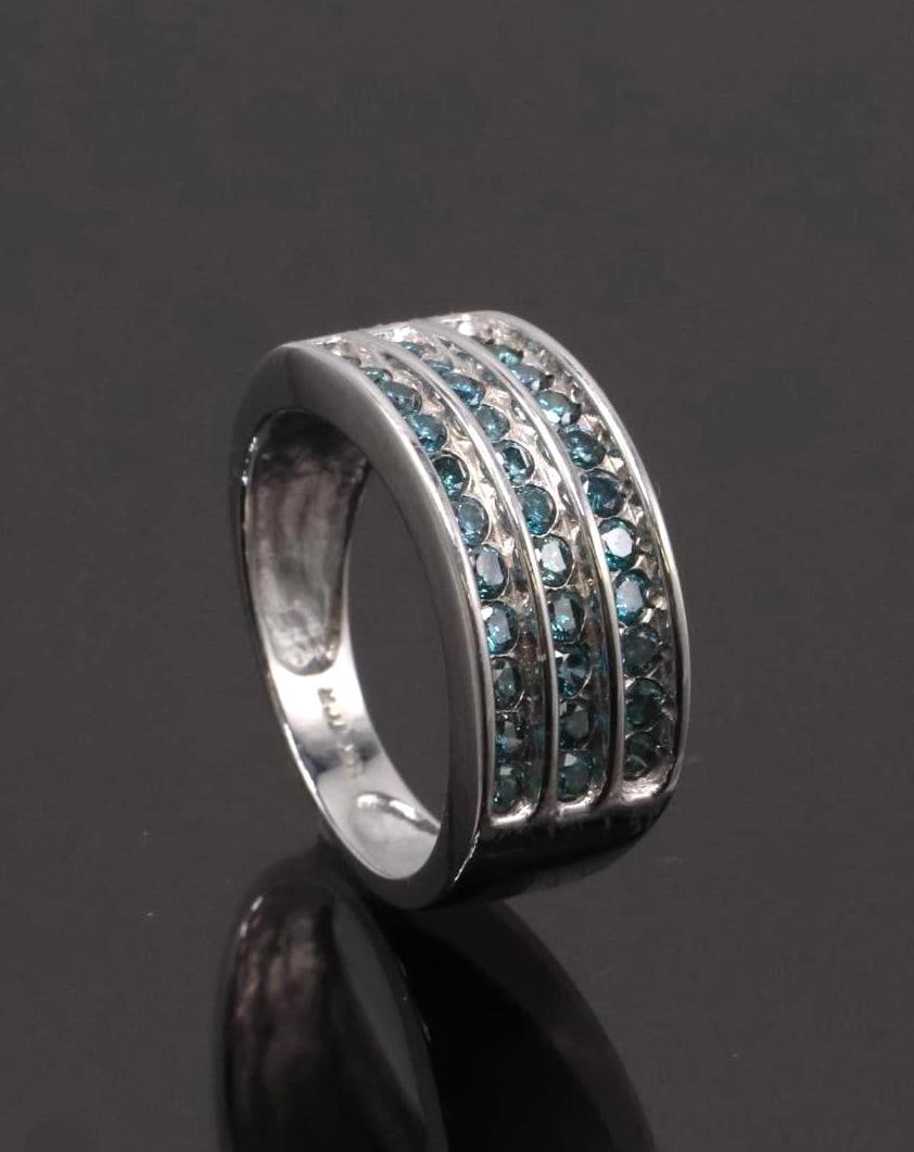 14k WG Blue Diamond Ring (1 of 5)