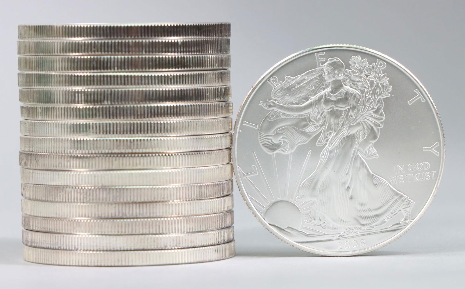 (15) 2008 1oz .999 Silver Eagles (1 of 3)