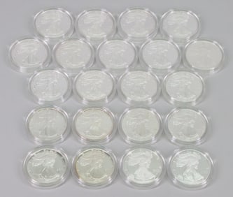 (19) 1oz .999 Cameo Silver Eagles