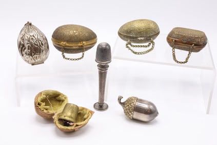 Tiffany Sterling Silver and Other Thimble Cases