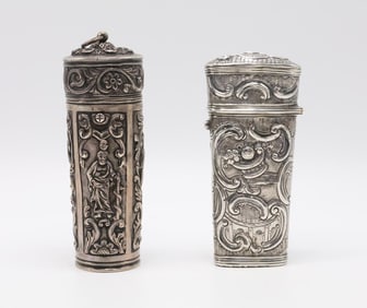 Dutch and American Coin Silver Sewing Etuis