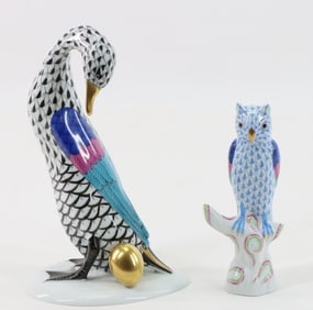 Herend Porcelain Bird Figures