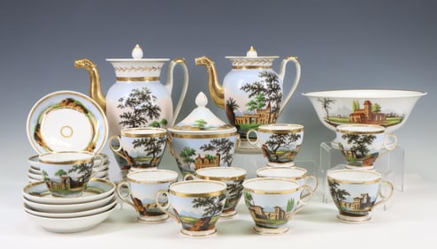 Manner of Tucker Porcelain Coffee Service