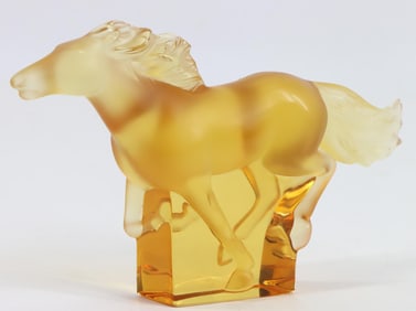 Lalique Crystal "Cheval Kazak au Galop" Figurine