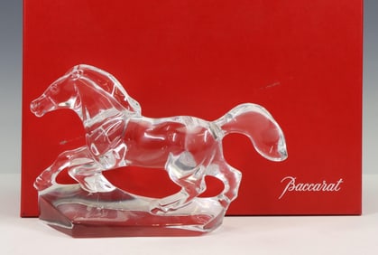 Baccarat Crystal "Cheval au Galop" Figurine