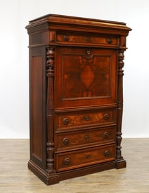 Victorian Casusian Walnut Butler's Desk