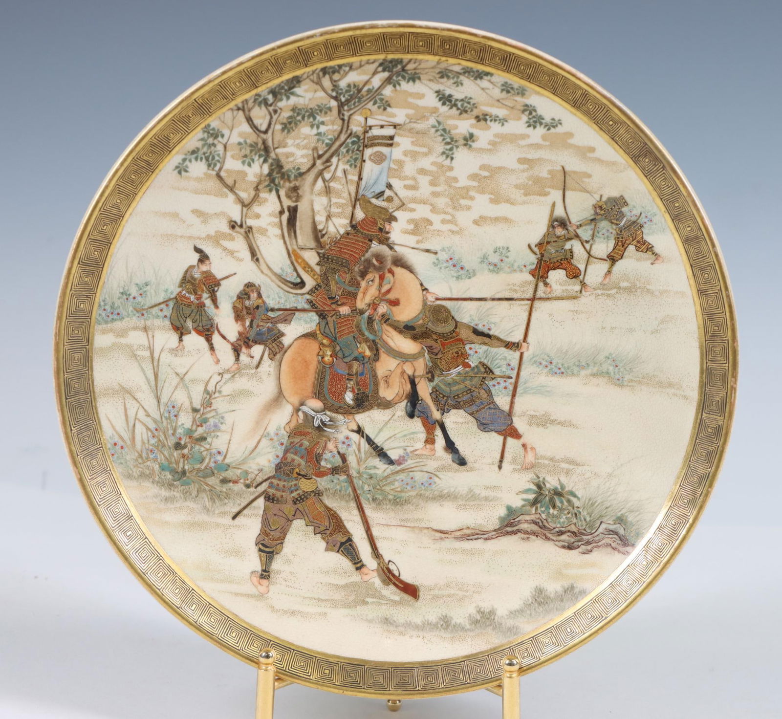 Hozan Japanese Satsuma Pottery Dessert Plate (1 of 6)