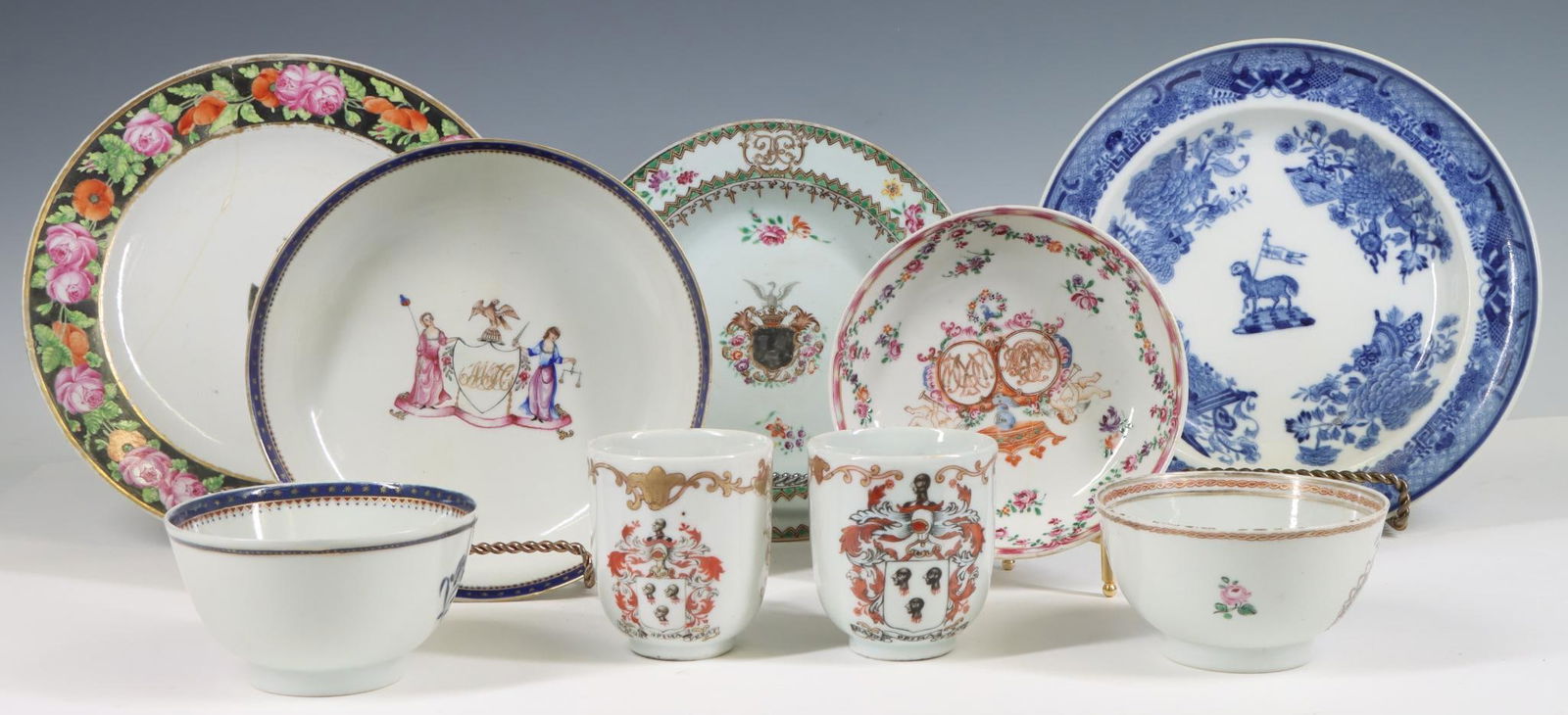 Chinese Export Armorial Porcelain Tablewares (1 of 12)