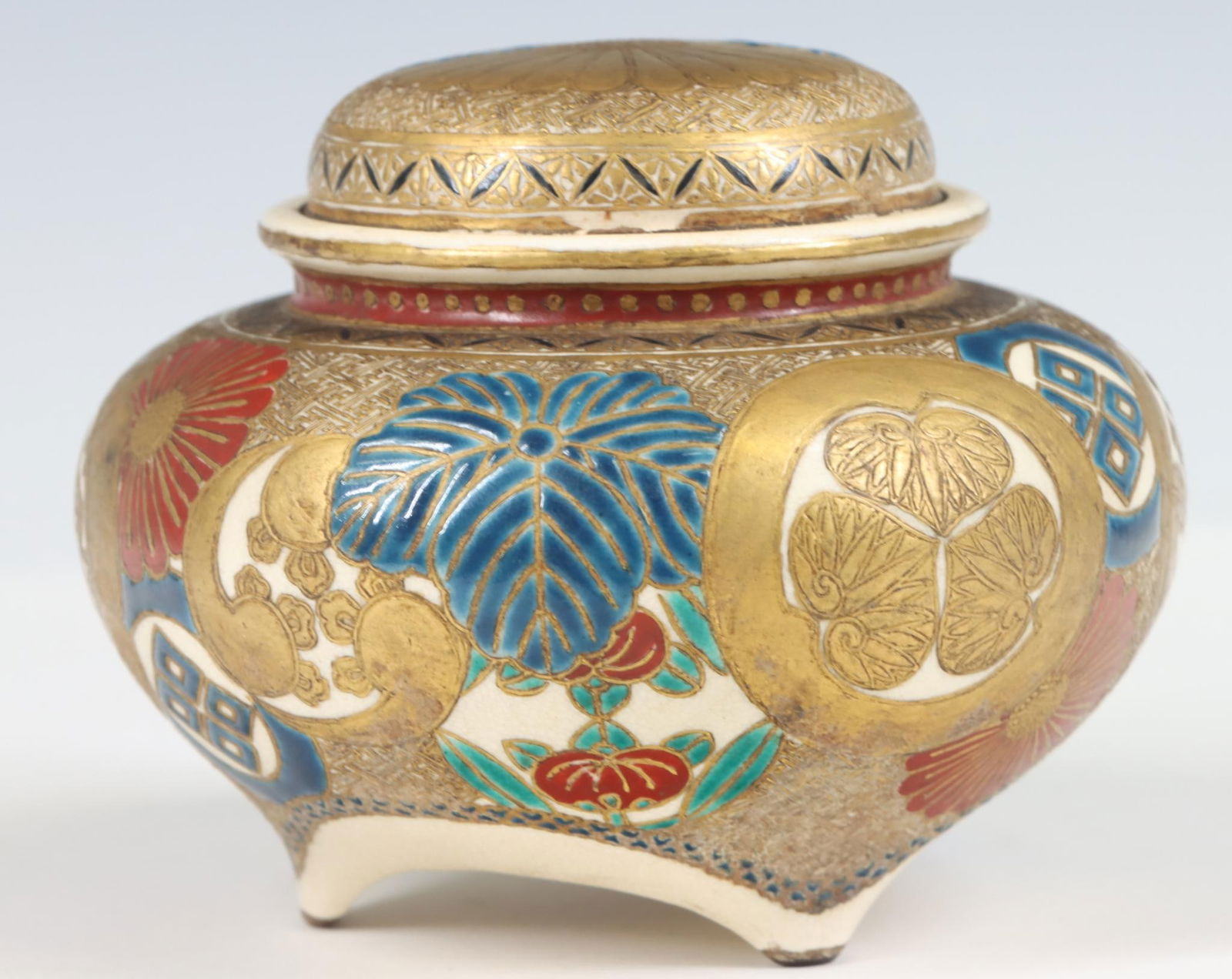 Kintozan Japanese Satsuma Pottery Censer (1 of 5)