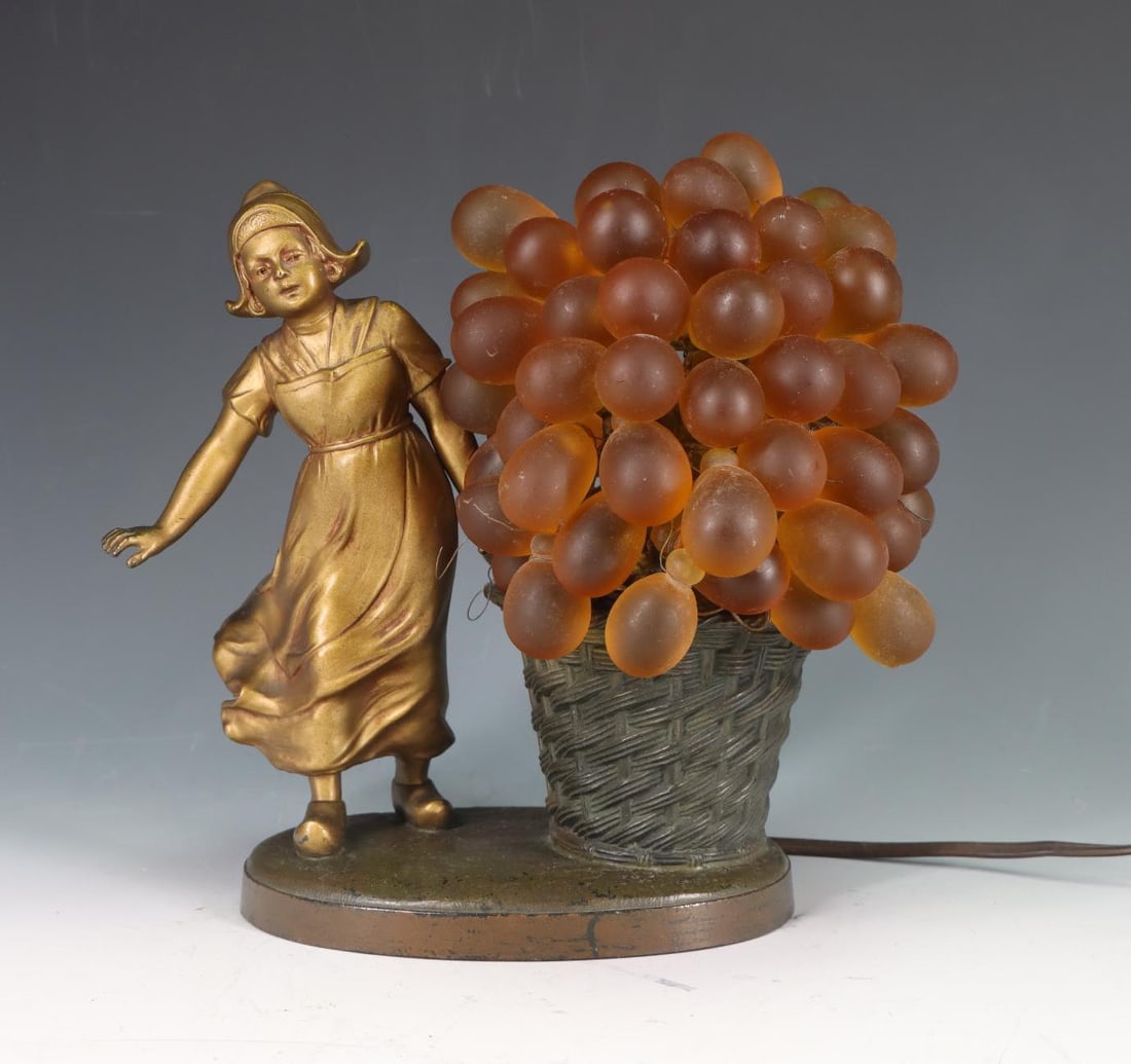 Sculptural Glass Fruit Basket Lamp (1 of 11)