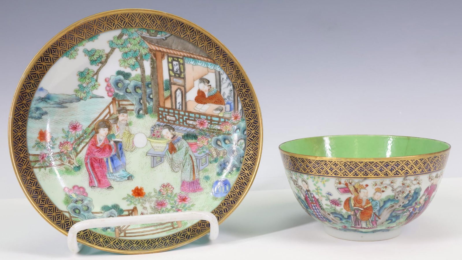 Chinese Famille Rose Porcelain Cup and Saucer (1 of 10)