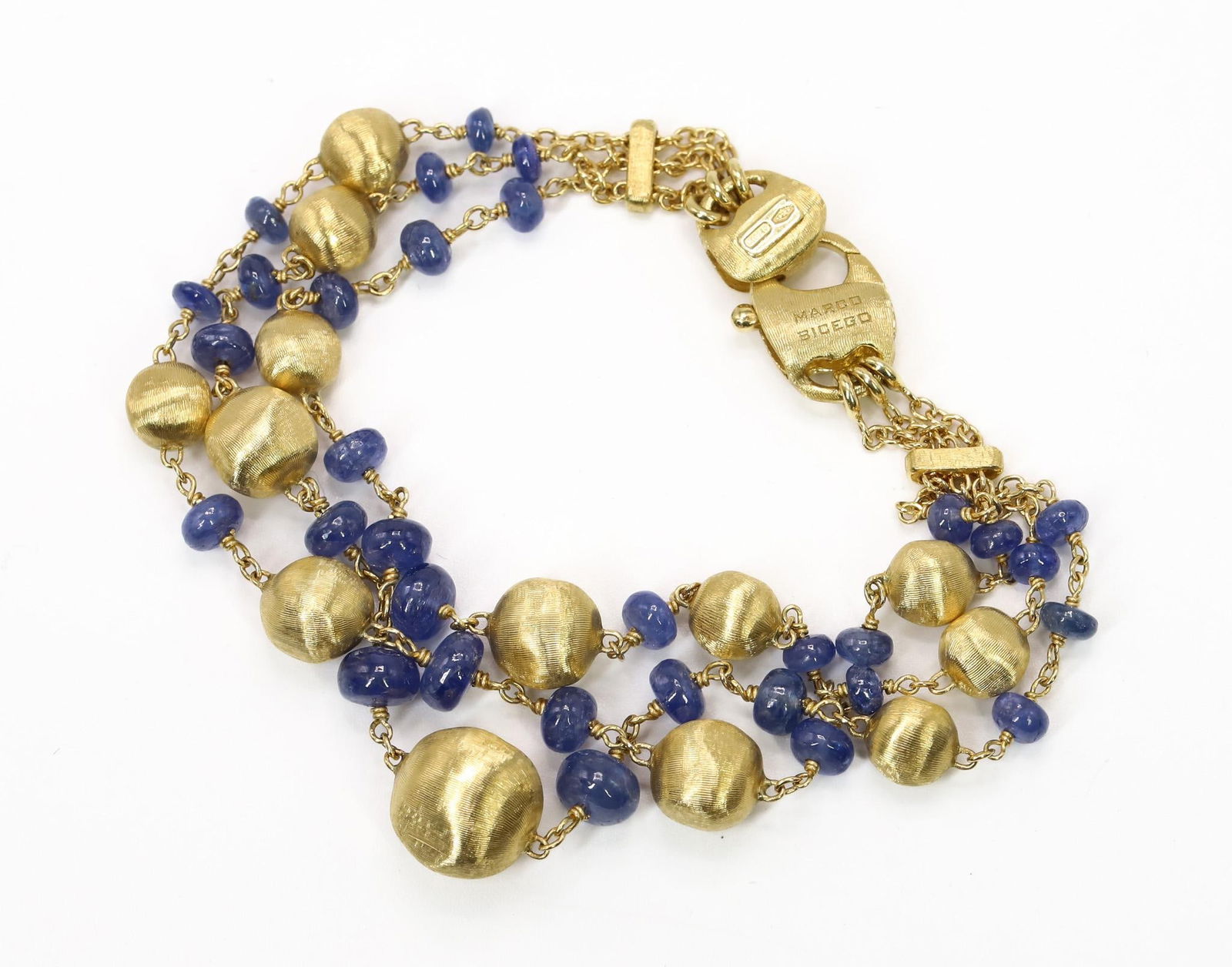 Marco Bicego Africa 18k YG Sapphire Bracelet (1 of 9)