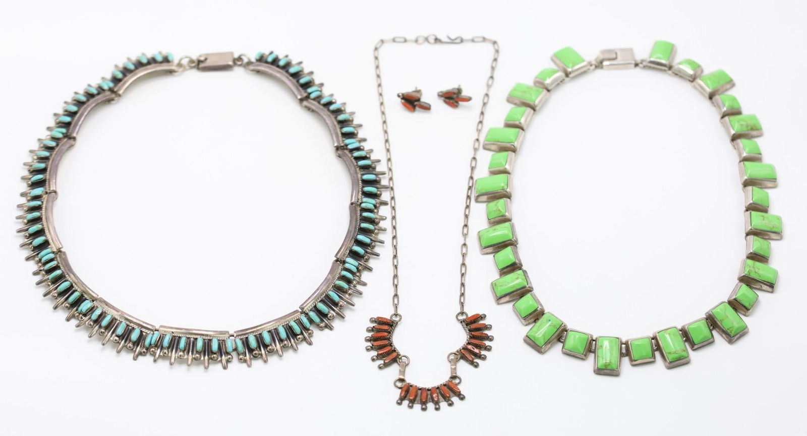 Navajo and Mexican Sterling Silver Necklaces (1 of 10)