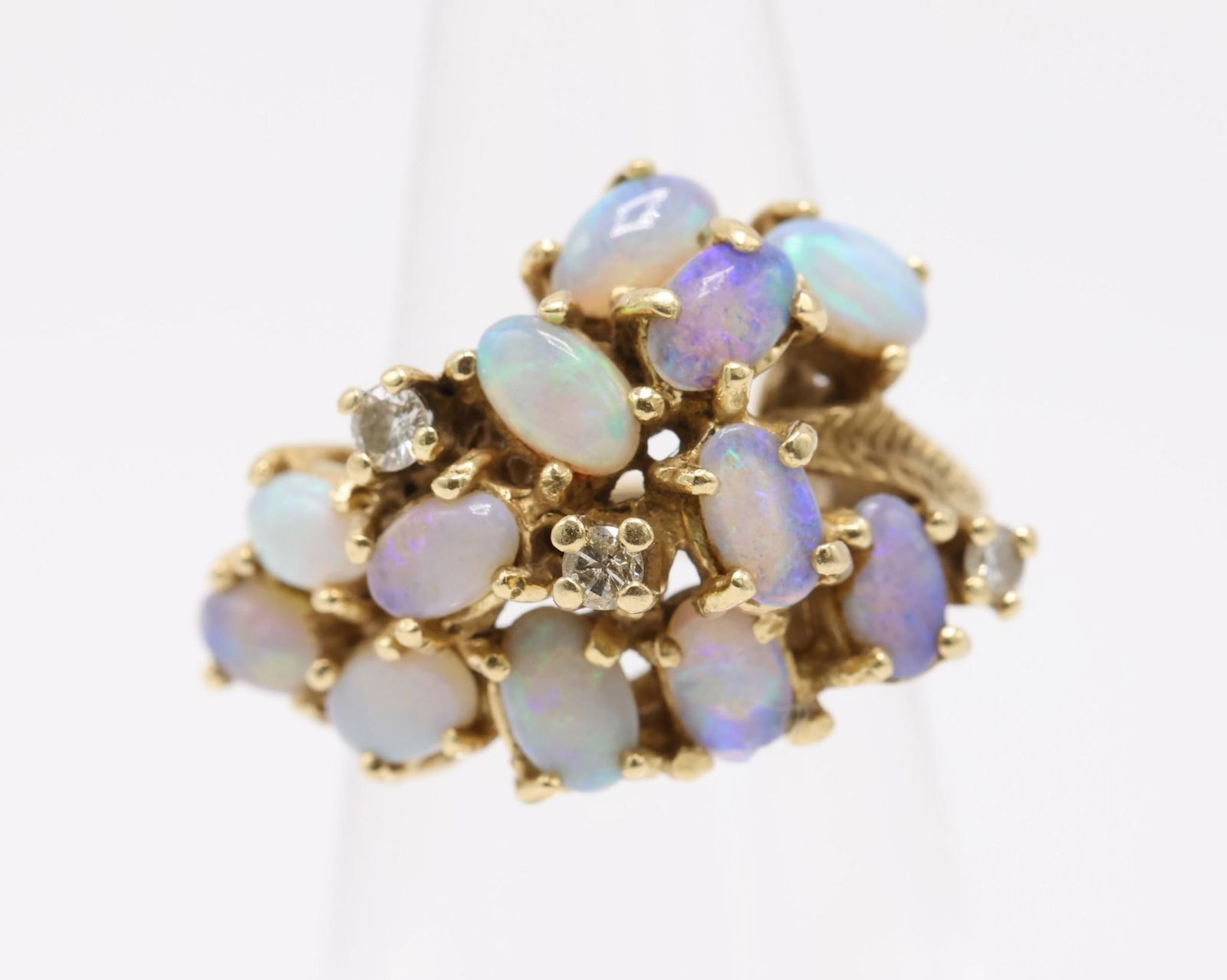 14k YG Opal and Diamond RIng (1 of 5)