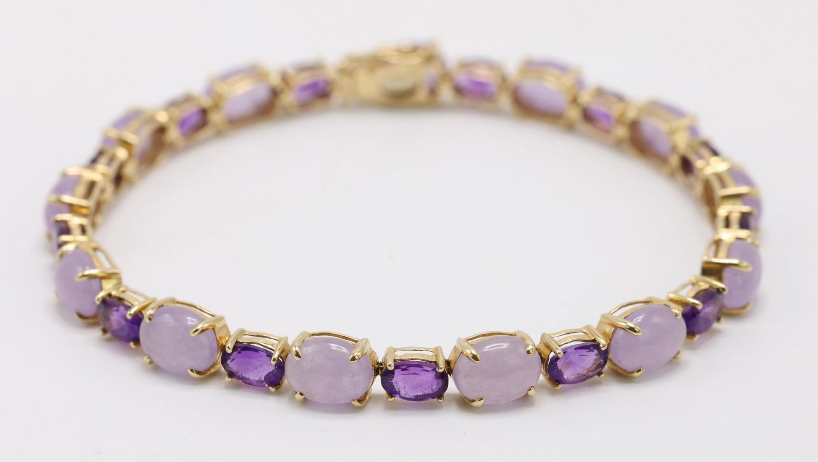 14k Lavender Jade Amethyst Bracelet (1 of 5)