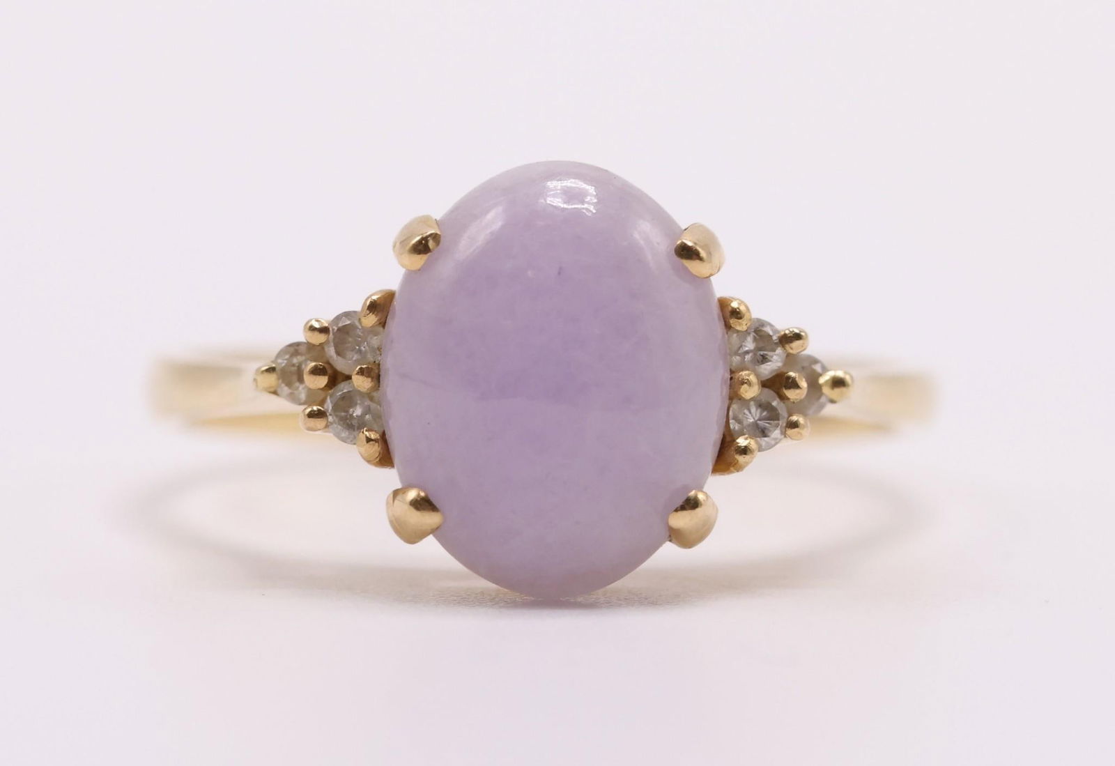 14k YG Lavender Jade Ring (1 of 5)