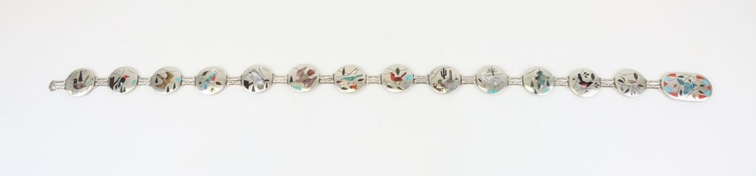 Zuni H.R. Coonsis Silver Concho "Bird" Belt (1 of 9)