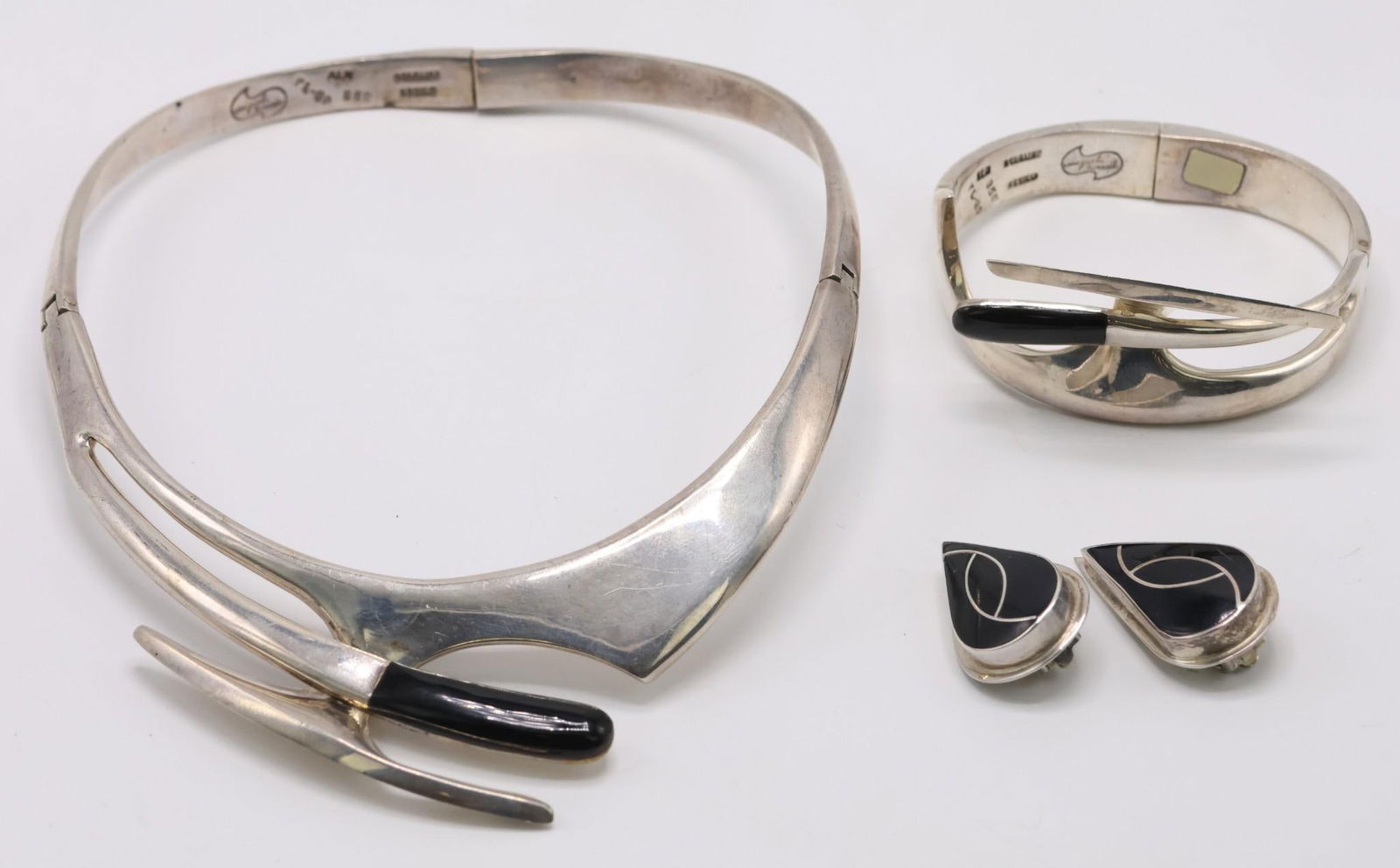 Modernist 950 Silver Jewelry Suite, Miguel Pineda (1 of 13)