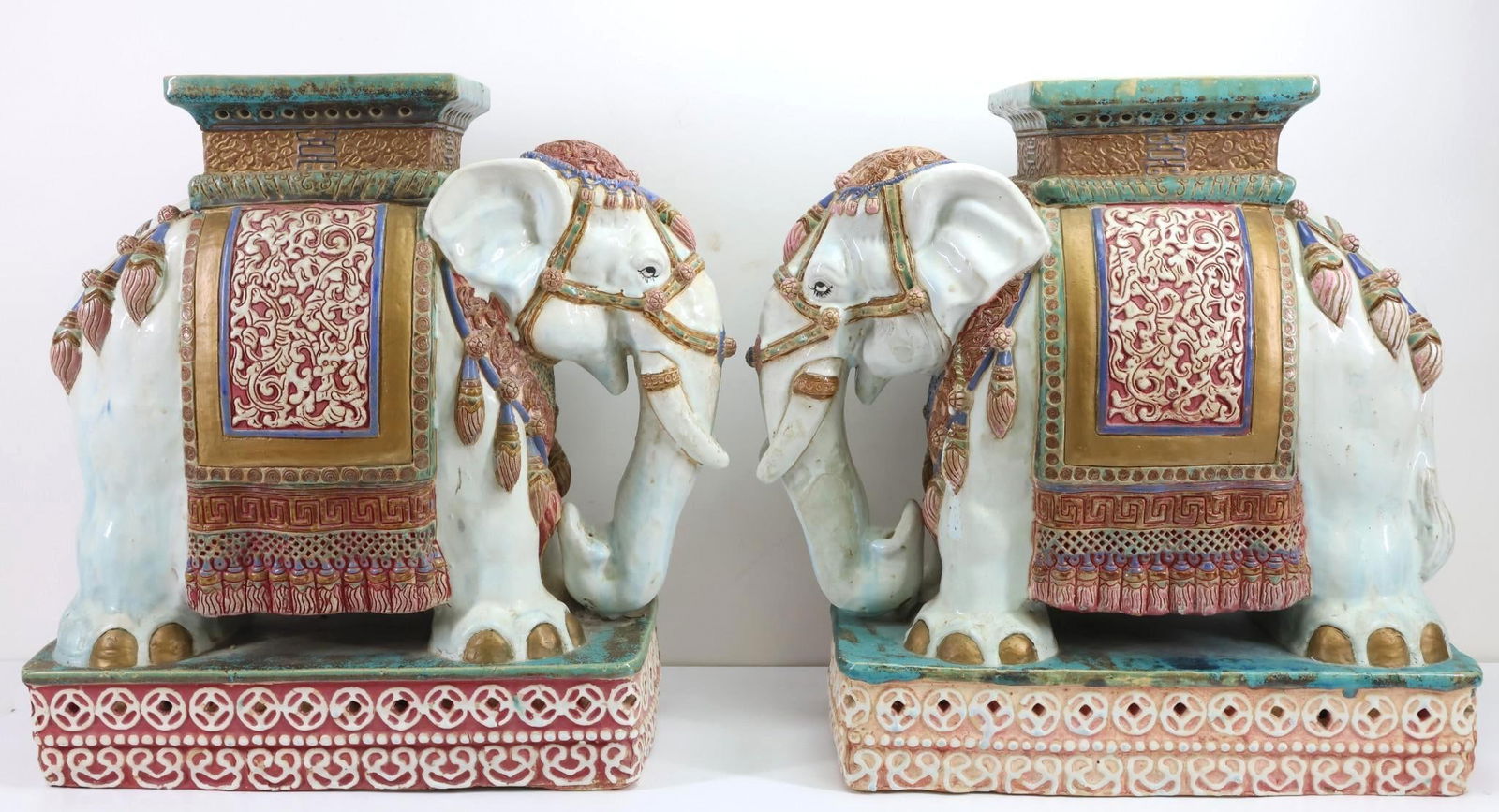 Vietnamese Pottery Elephant Plant Stands (1 of 16)