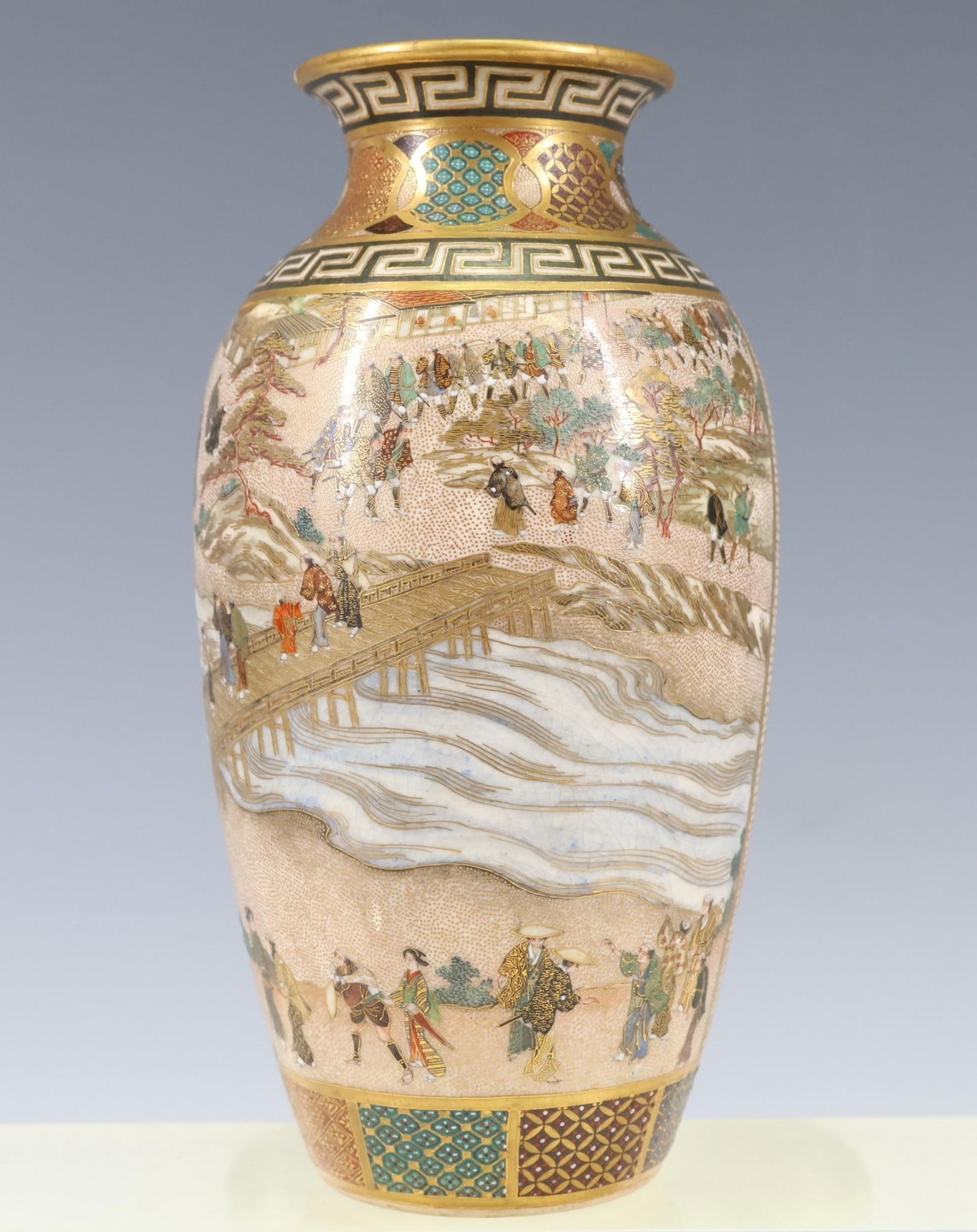 Meizan Studio Japanese Satsuma Pottery Vase (1 of 12)