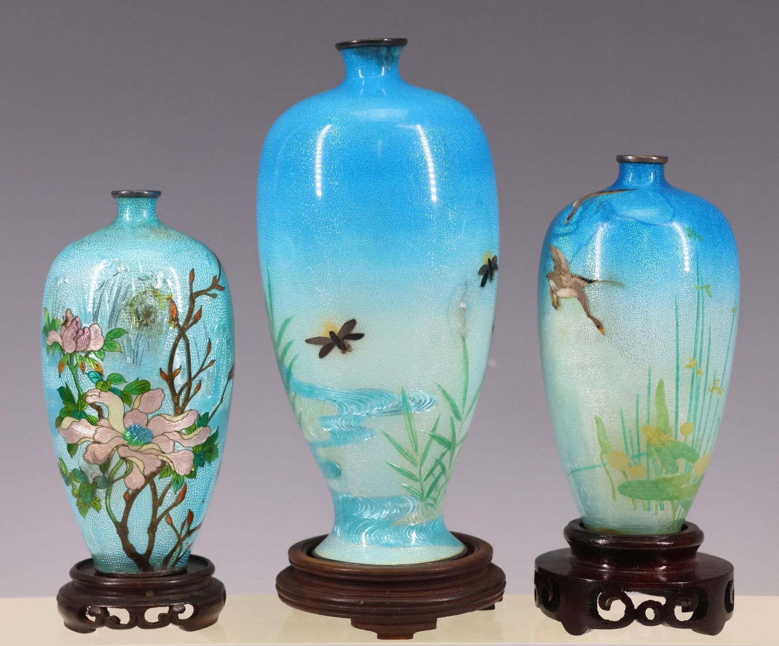Japanese Ginbari Tsuiki-Jippo and Cloisonne Vases (1 of 20)