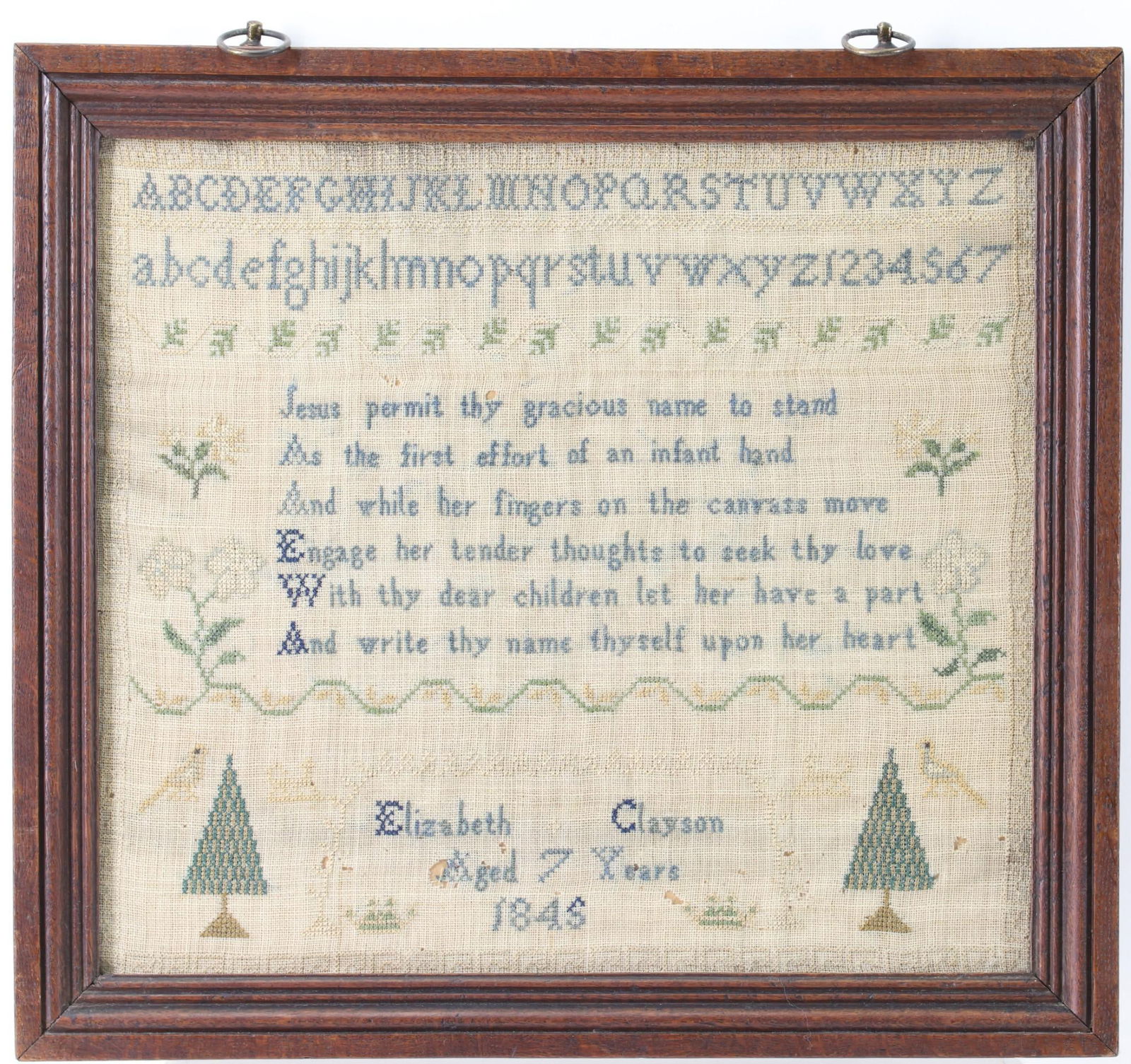 Needlework Sampler, 1846 (1 of 7)