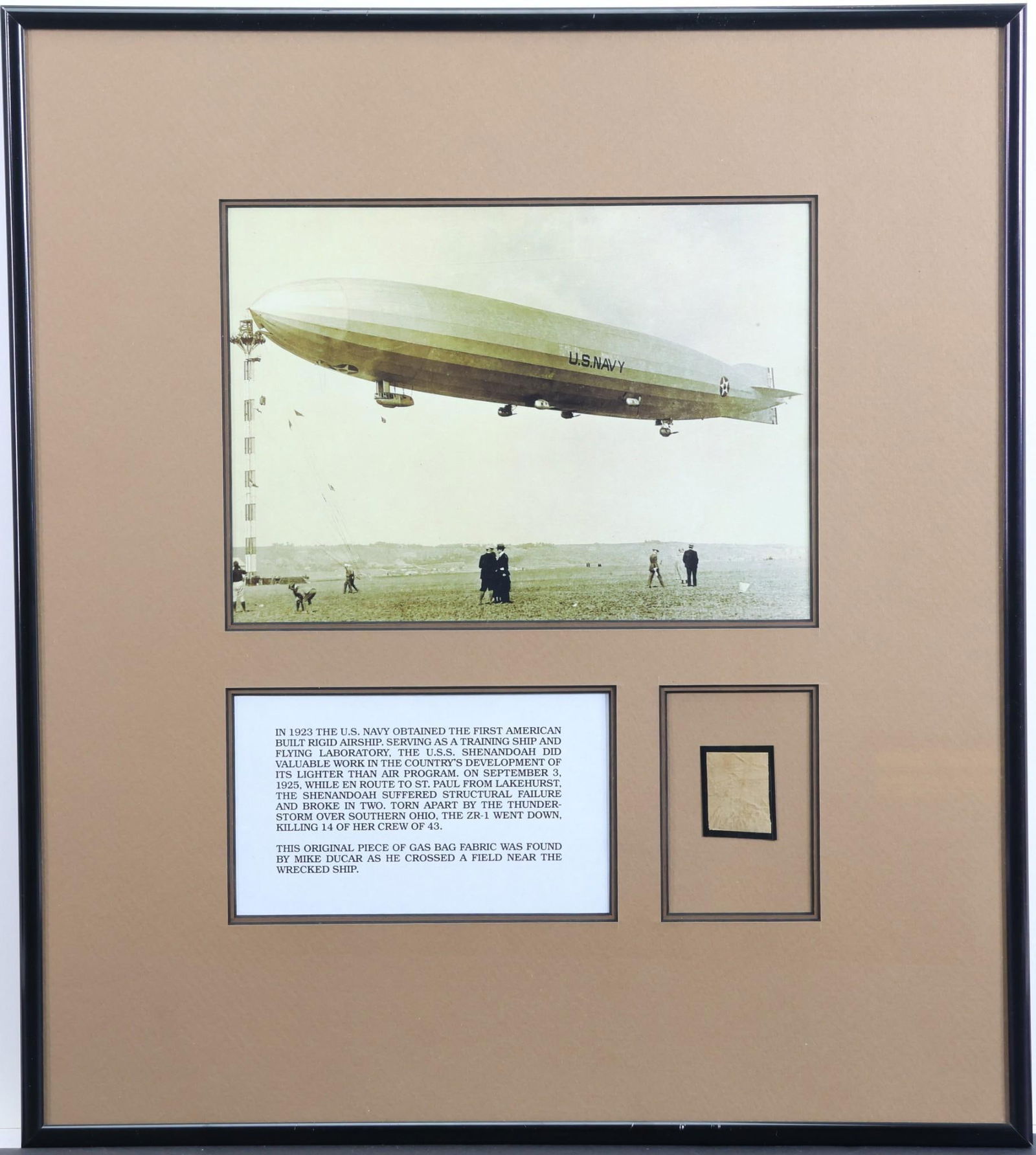 Fabric Relic from the Airship USS Shenandoah (1 of 8)