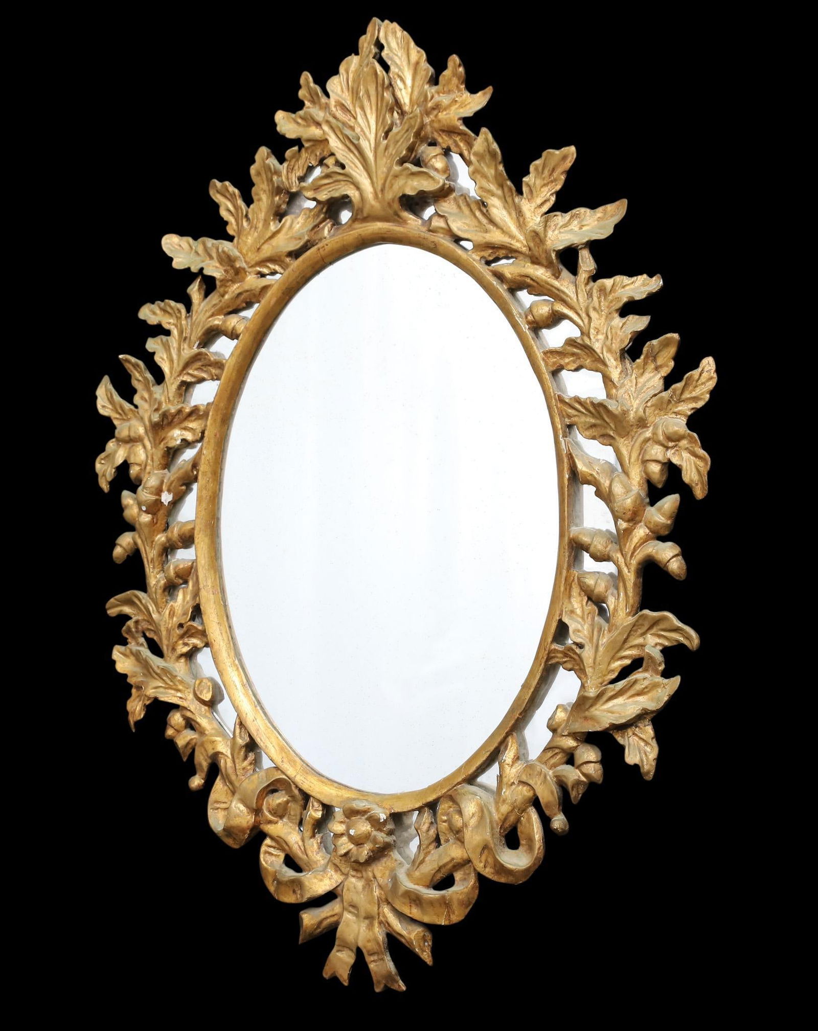 Giltwood and Gesso Carved Wall Mirror (1 of 9)