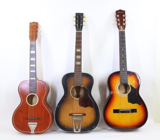 Lot of 3 Used Acoustic Guitars