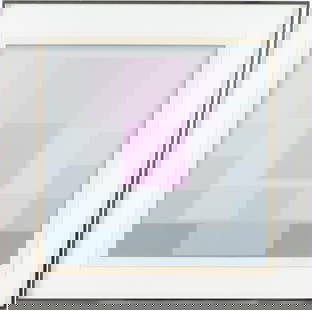 Karl Gerstner (1930/37 - 2017): Screenprint, "Color Levels (3 of 5)", pencil signed and numbered 20/100. Op art geometric composition. 15.5"h x 15.75"w and 20.5"h x 20.5"w framed