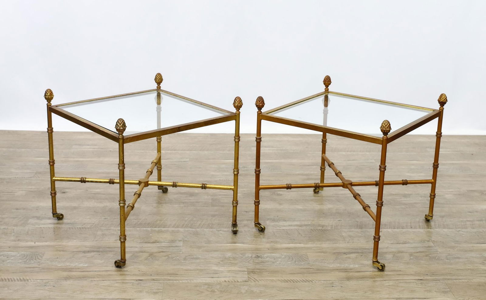 Gold Tone and Glass Side Tables (1 of 12)